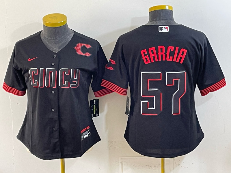 Women Cincinnati Reds #57 Garcia Nike 2026 MLB Jersey 081103->women mlb jersey->Women Jersey
